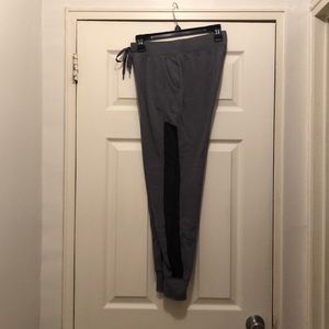Joggers with mesh leg
